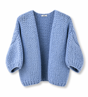 Alpaca Bomber Cardigan Short Sleeves