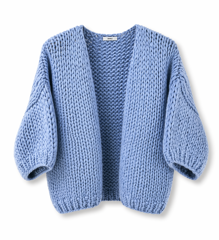 Alpaca Bomber Cardigan Short Sleeves