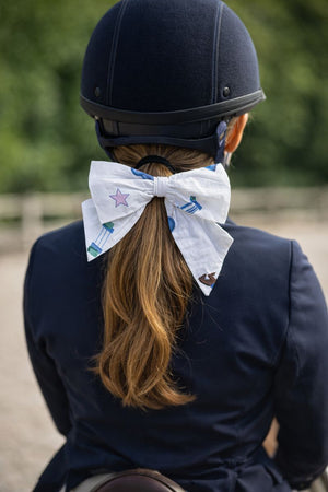 Blue Ribbon Hair Bow