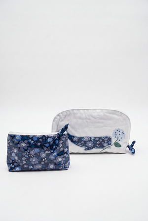 Coated Makeup Bag with Pouch