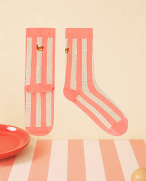 Animal Sock Pink Hen