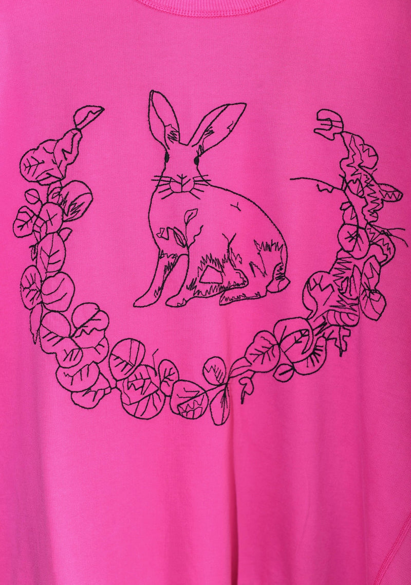 Embroidered Bunny Pullover