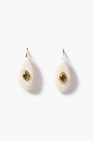 Pebble Earrings Peridot