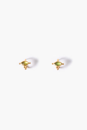 Della Stud Earrings Peridot