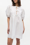 Cotton Poplin Tie String Mini Dress