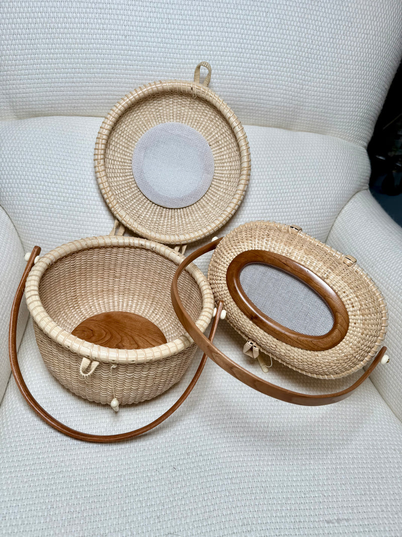 Oval Needlepoint Nantucket Lightship Basket™