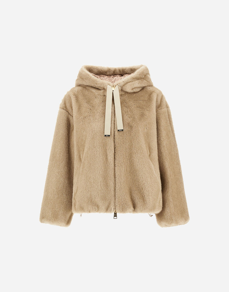 Melange Alternative Mink Blouson Jacket