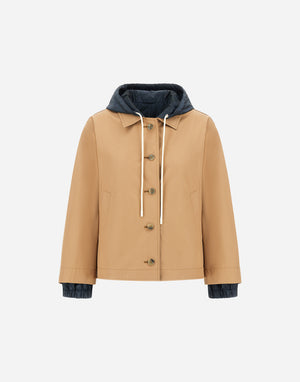 Cotton & Techno Taffeta Reversible Jacket