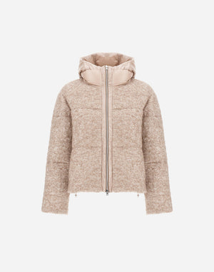 Bright Alpaca Boucle Jacket with Hood