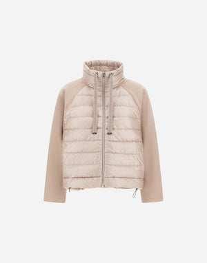 Melange Cash-Feel & Shiny Nylon Bomber