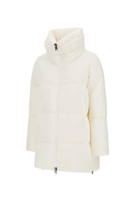 Nylon Quilted Mid Thigh Coat