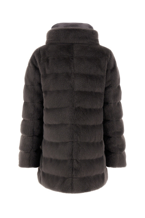 Alternative Fur Mid Thigh Aline Coat