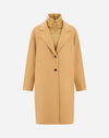 Manteco Wool Coat with Detachable Bib
