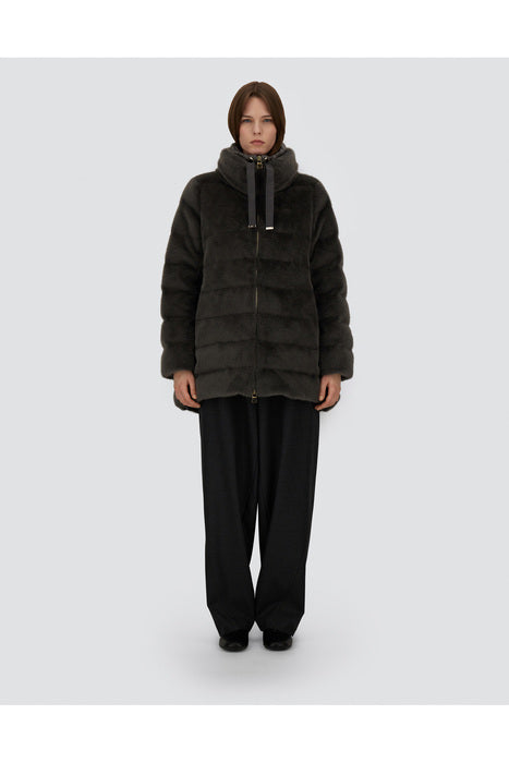 Alternative Fur Mid Thigh Aline Coat