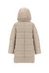 Sateen Nylon A-Line Hooded Coat