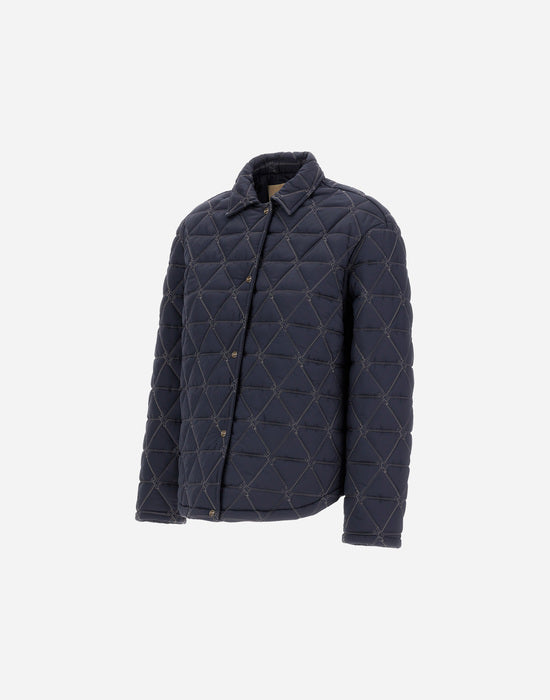 Arendelle Nylon Ultralight Quilted Shirt Jacket
