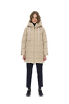 Sateen Nylon A-Line Hooded Coat