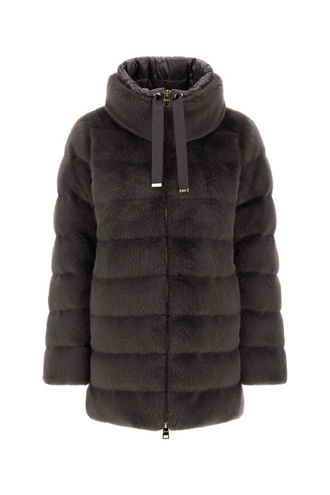 Alternative Fur Mid Thigh Aline Coat