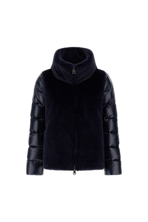 Nylon and Faux Fur Ultralight Puffer