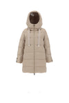 Sateen Nylon A-Line Hooded Coat