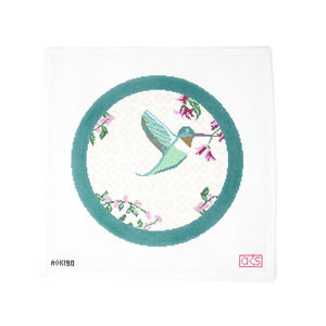 12" Round Hummingbird Pillow