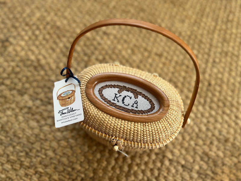 Oval Needlepoint Nantucket Lightship Basket™
