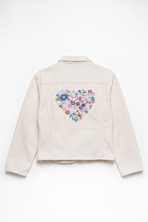 Seaview Jacket with Heart Embroidery