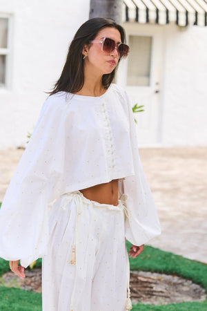 Embellished Royal Blouse