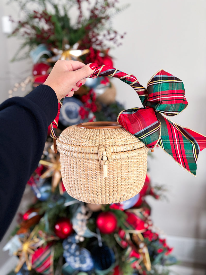 Round Needlepoint Nantucket Lightship Basket™
