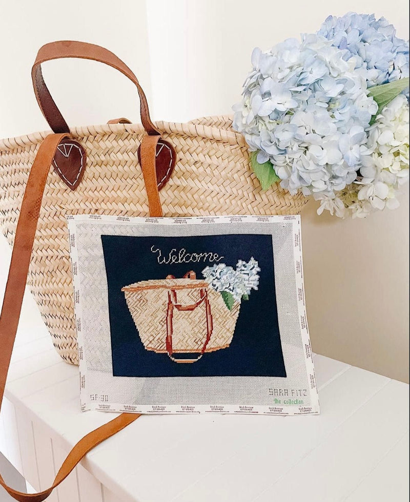 Tote with White Hydrangea