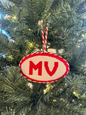 MV Bumper Sticker Finished Needlepoint Ornament