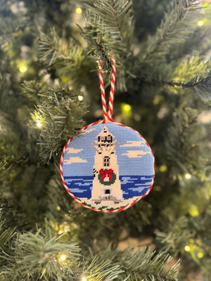 Edgartown Lighthouse Finished Needlepoint Ornament