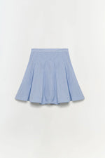 Stripe Cal Pleated Mini Skirt