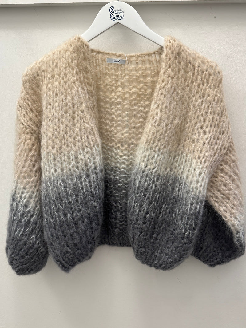 Ombre Mohair Bomber Cardigan