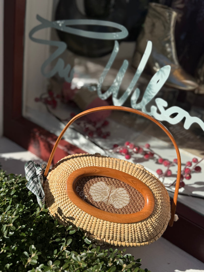 Oval Needlepoint Nantucket Lightship Basket™