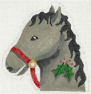 Grey Christmas Horse