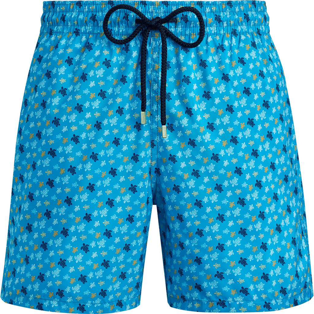 Mens Ultra-Light Packable Swim Trunks Micro Turtles