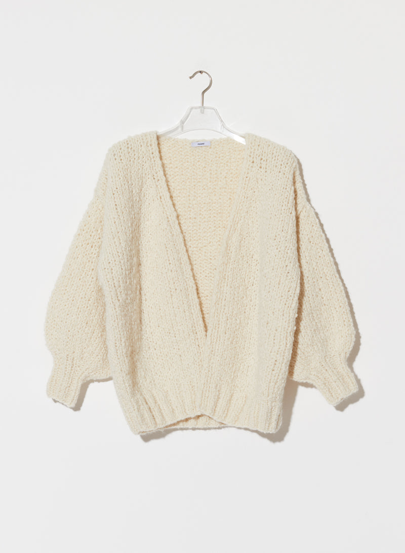 Alpaca Boucle V-Neck Cardigan