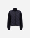 Wool and Nylon Diamond Quilted Cardigan