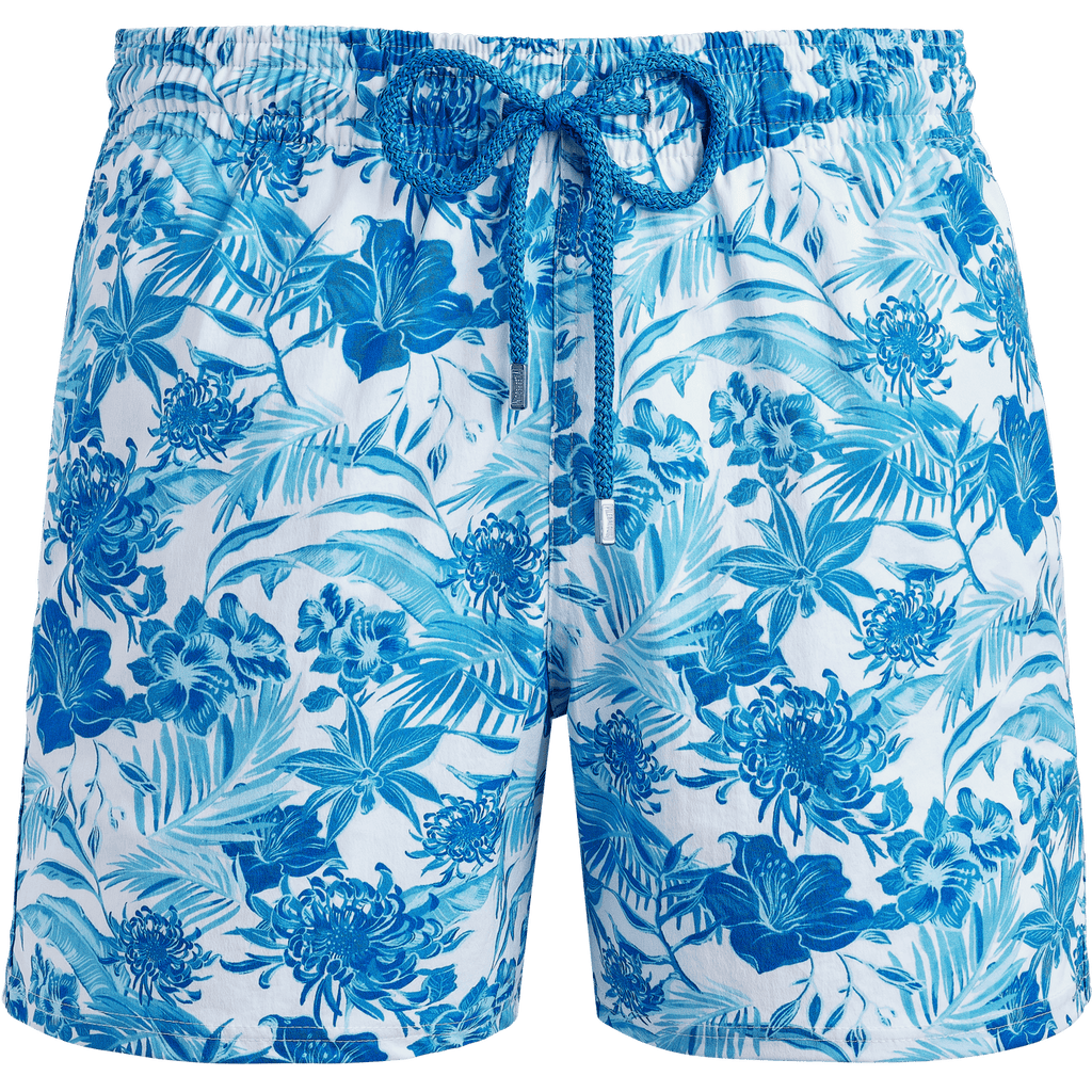 Men Stretch Swim Trunks Tahiti Flowers