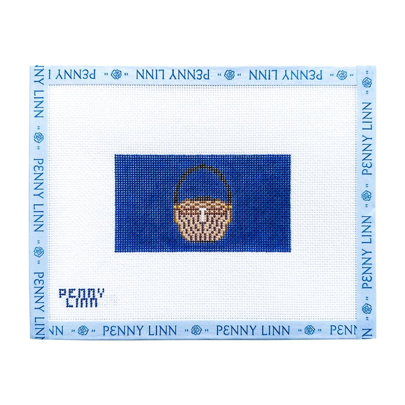 Nantucket Basket Blue Rectangle