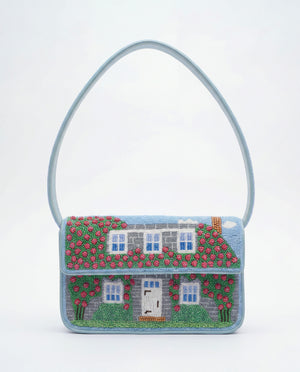 Rose Covered Cottage Brewery Beaded Bag