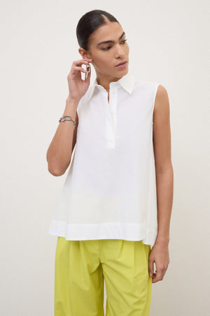 Polo Sleeveless Top