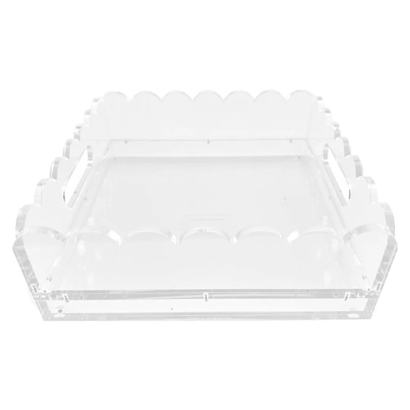 Scallop Acrylic Tray 8" Square