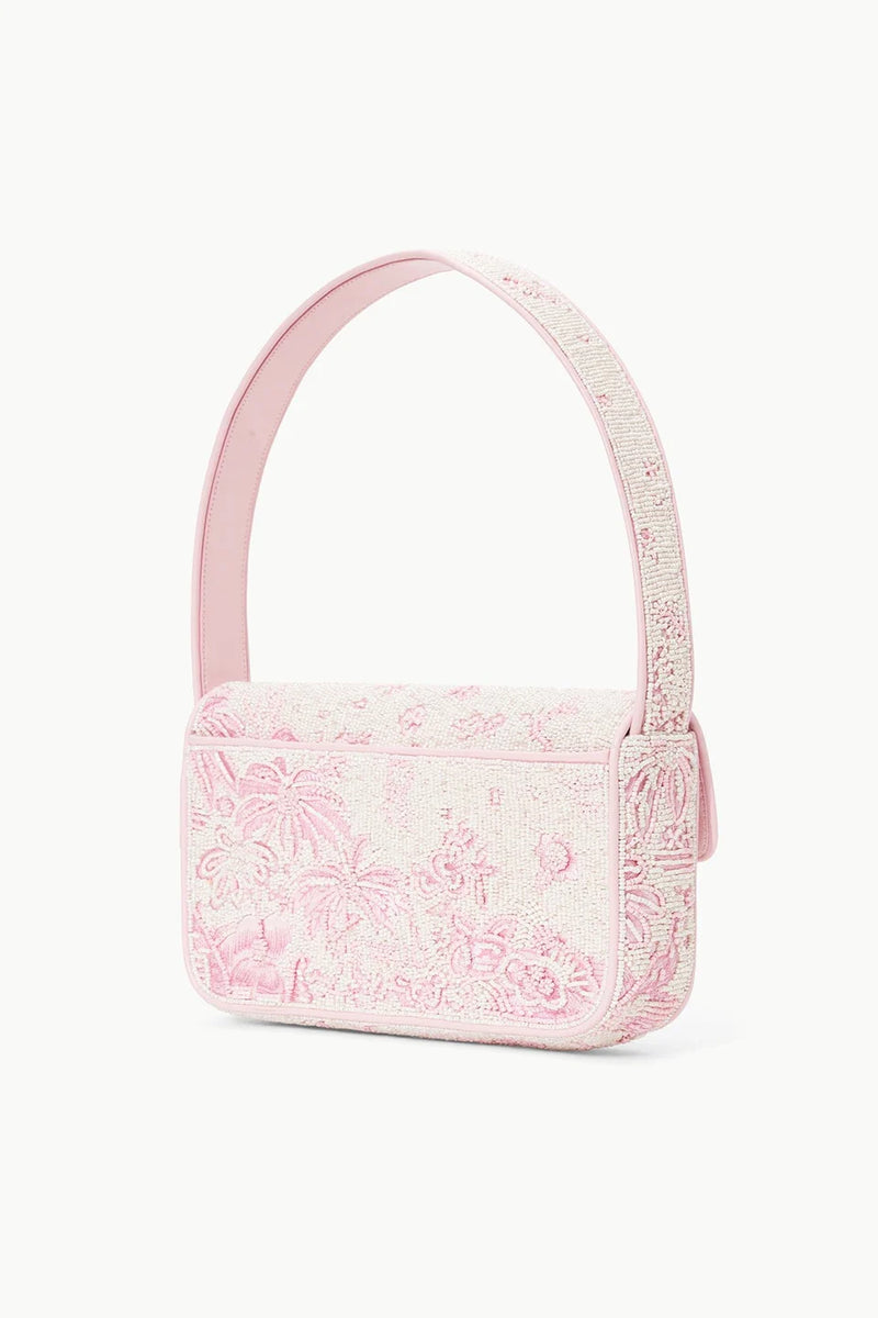 Ivory Cherry Blossom Toile Tommy Beaded Bag