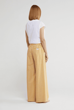 Vichy Cotton Palazzo Trousers