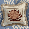 Scallop Shell with Coral in Red