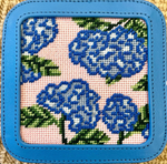 Blue Floral Hydrangea Square