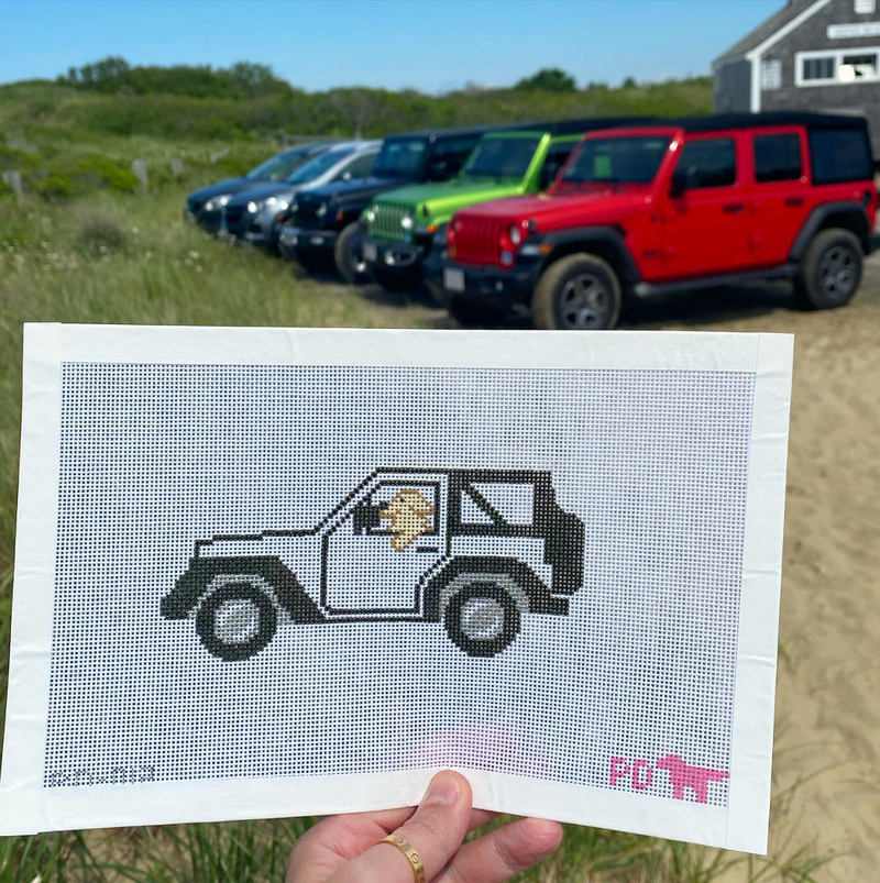 Dog in Jeep