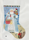 Nautical Santa Blue Stocking